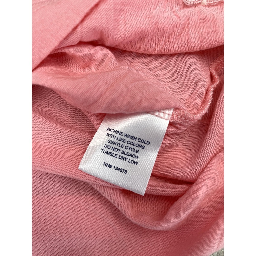 Vineyard Vines Shirt Womens Medium Pink Smocked Ruffle Sleeveless Whale Logo - Picture 6 of 9